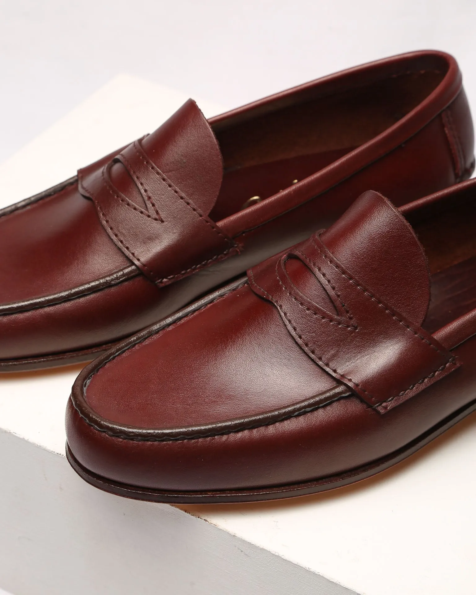 Moccasin Simple Sole 4218 Burgundy