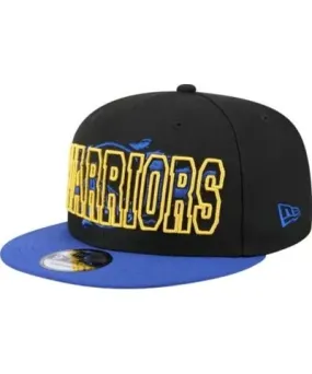 New Era Men's NBA Black/Royal Golden State Warriors Sport Night Splatter 2-Tone 9FIFTY Snapback Hat