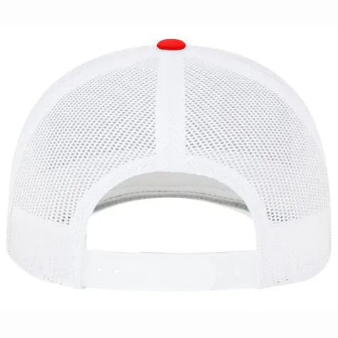 Pacific Headwear Holly Scarlet / White Snapback Hat: 104C-SCWH-SL