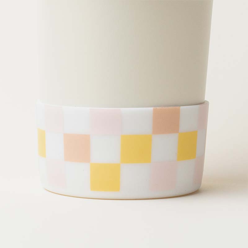 Peach Checkered Tumbler Boot