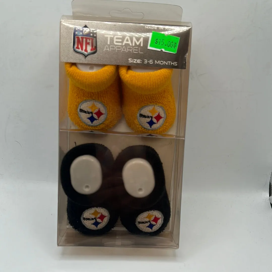 Pittsburgh Steelers NFL 2PK Baby Bootie Officially Licensed Boxed Set