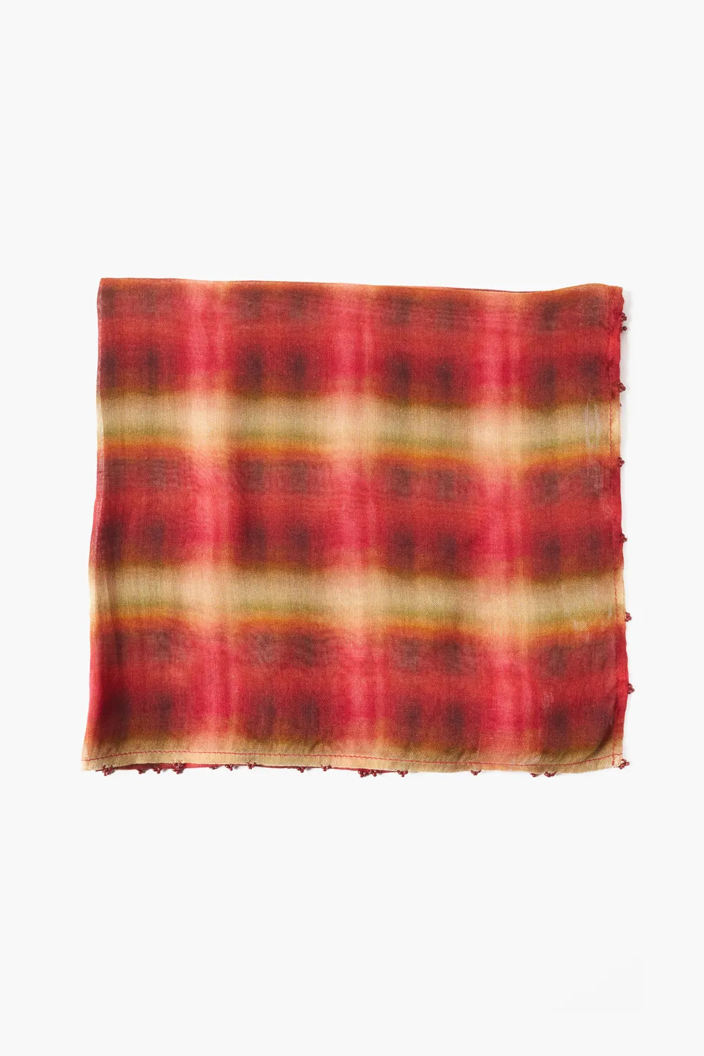 Plaid Print Bandana Savvy Red