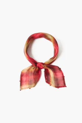 Plaid Print Bandana Savvy Red