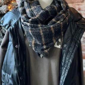 Plaid Print Infinity Scarf