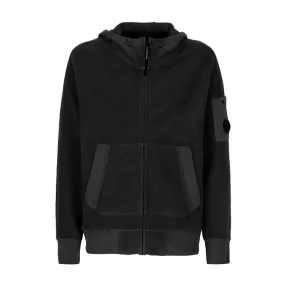 POLAR FLEECE SWEATSHIRT WITH HOOD Man Black