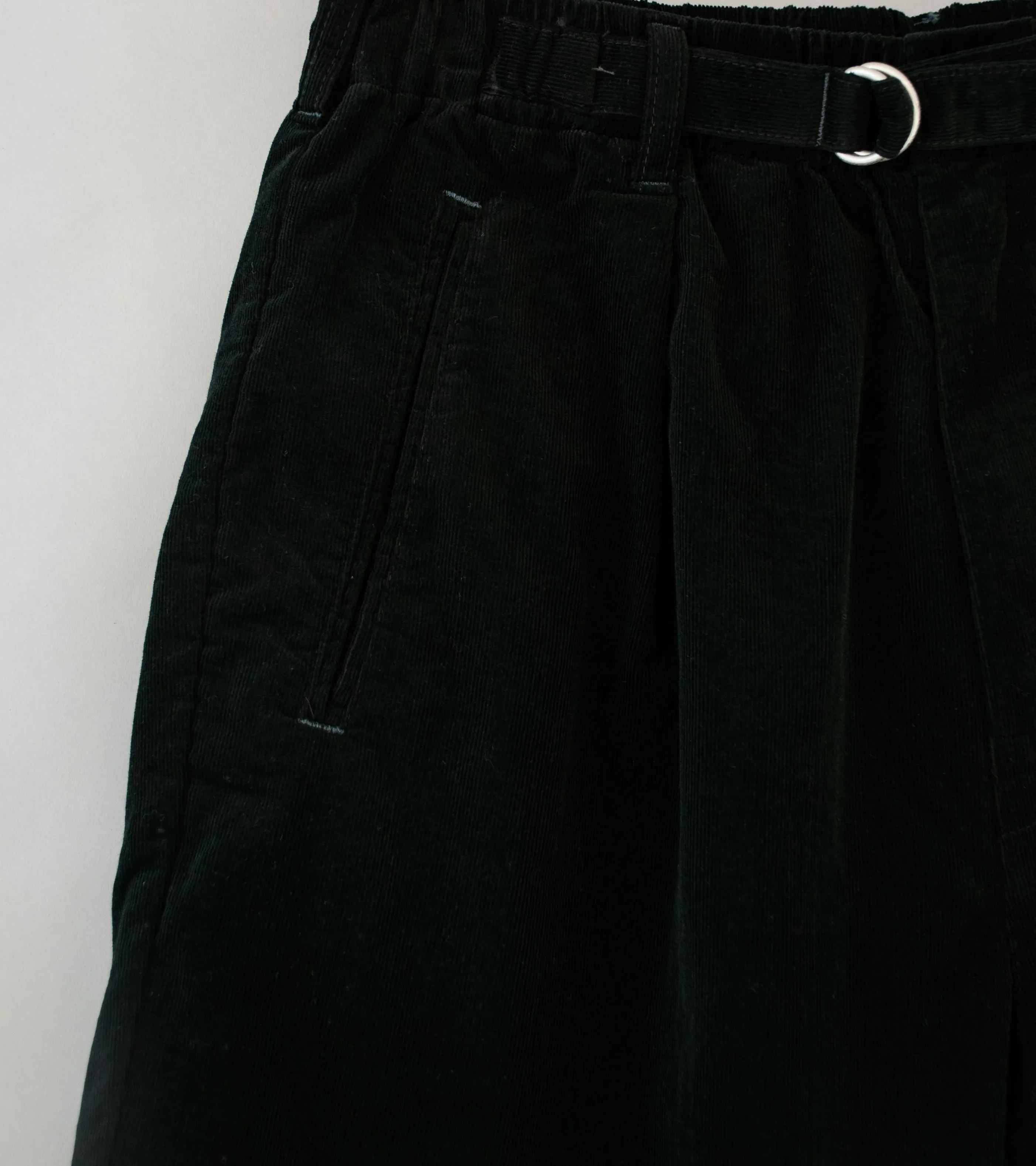 Post Overalls 'E-Z Lax 4 Shorts' (Black Summer Corduroy)