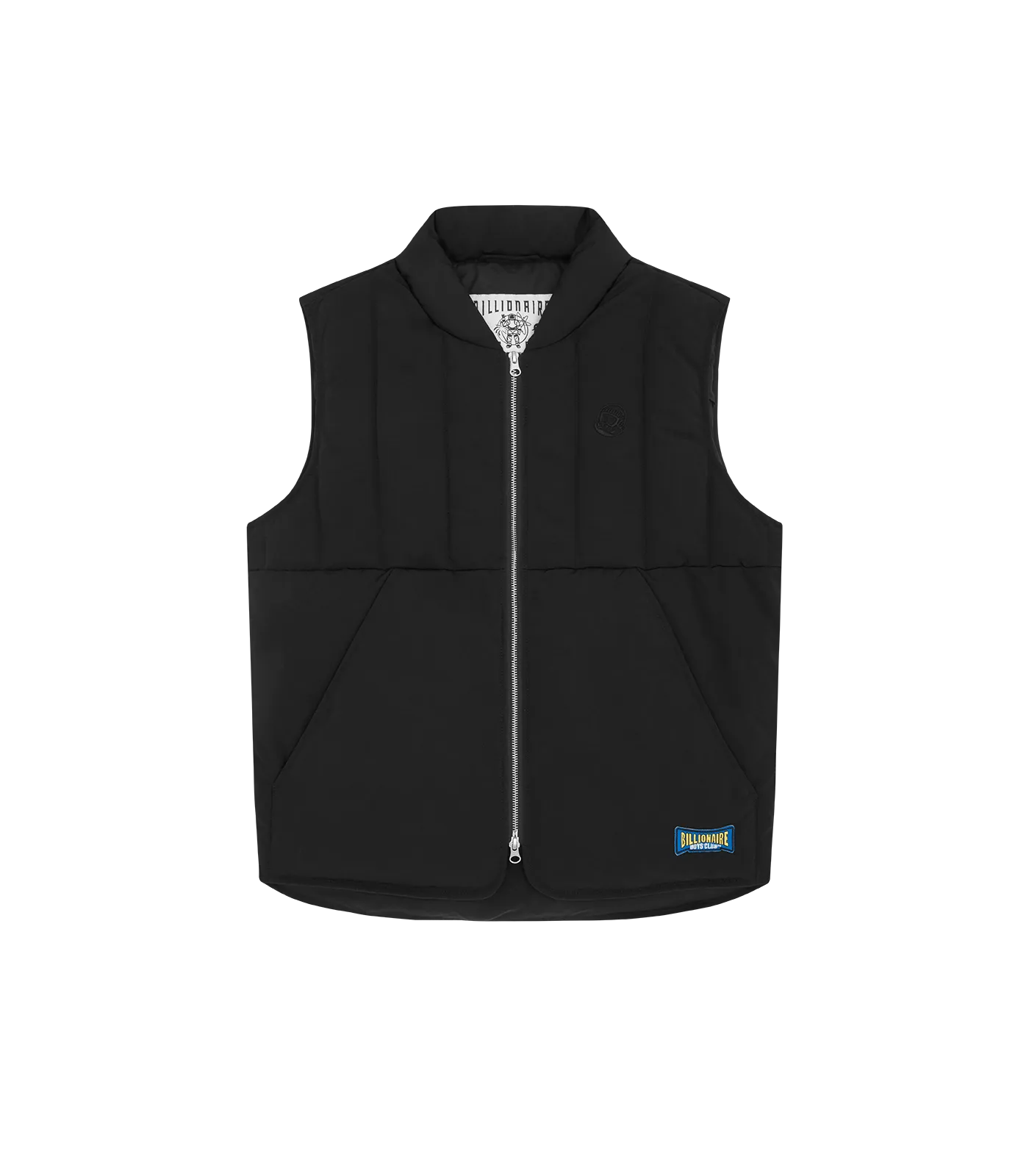 QUILTED DOWN GILET - BLACK