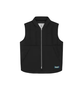 QUILTED DOWN GILET - BLACK