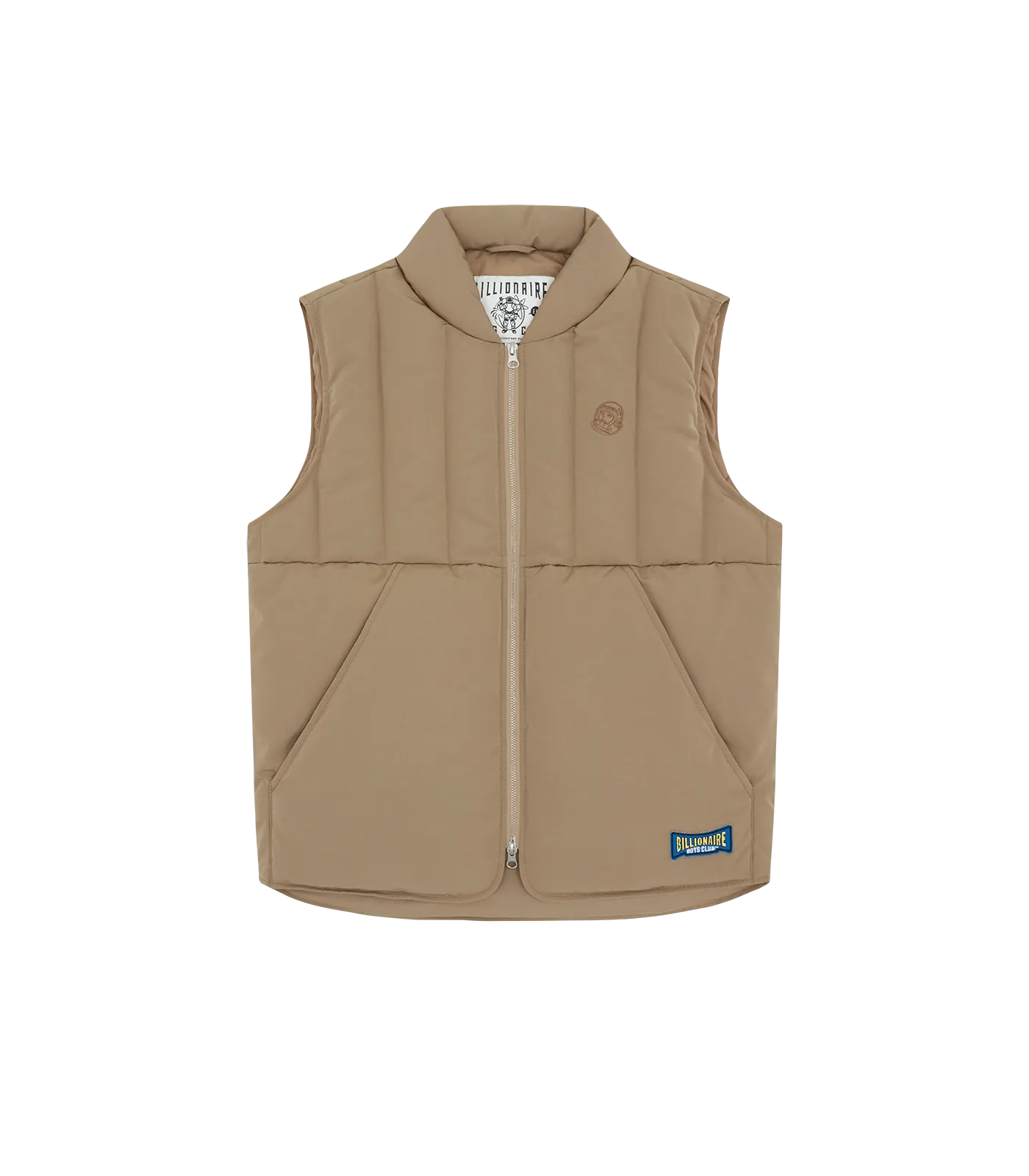 QUILTED DOWN GILET - PUTTY