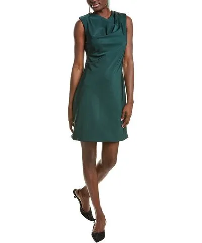 Rene Ruiz Cowl Neck Satin Cocktail Dress