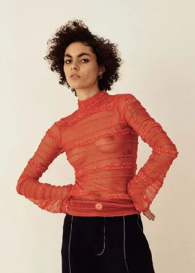 Ribbon Turtleneck - Red