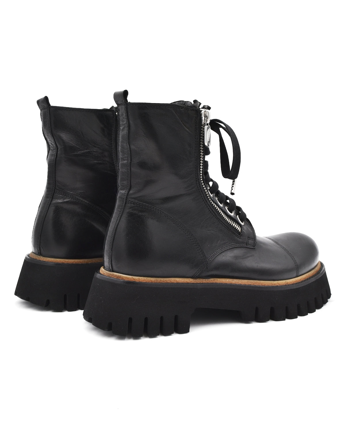 Rocco P Chunky Double Zip Combat Boot