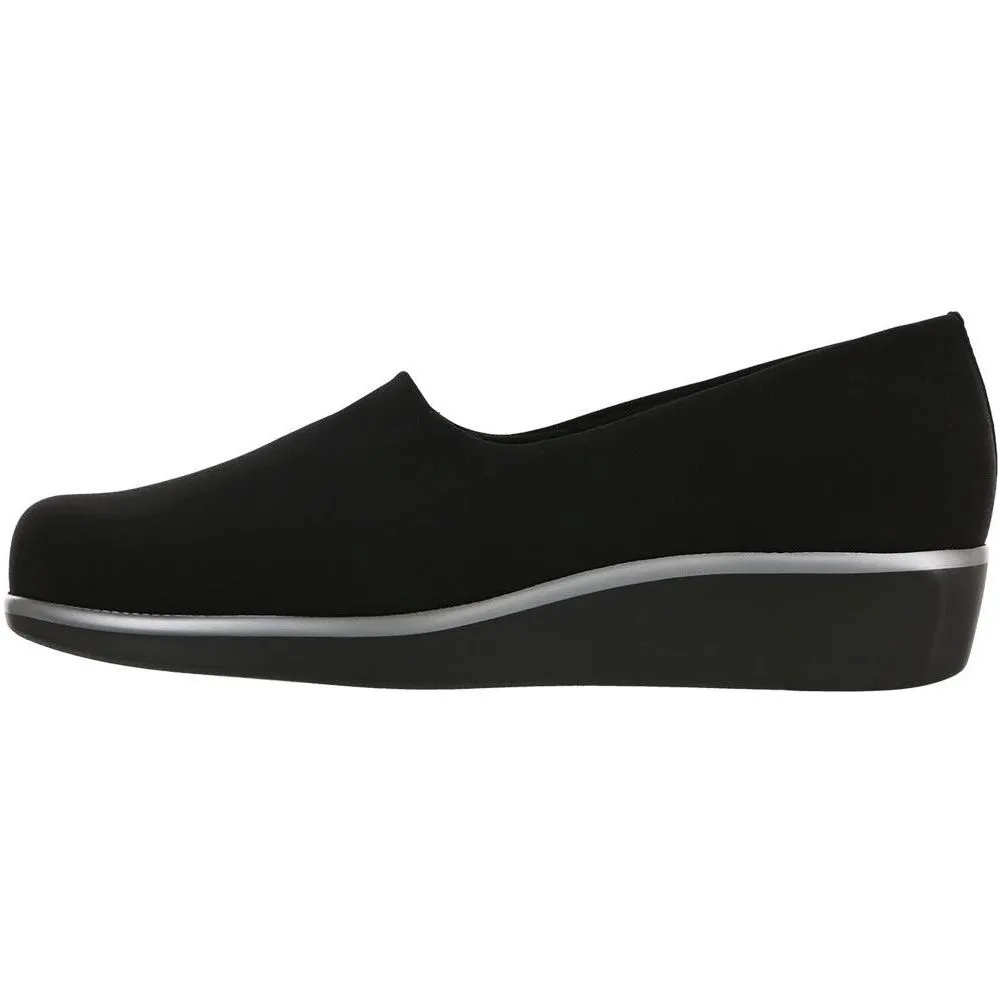 SAS Women's Bliss Slip On Wedge in Black Wide