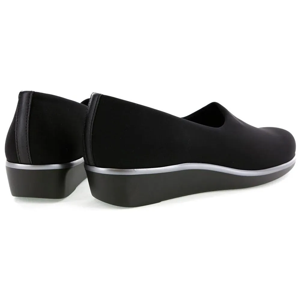 SAS Women's Bliss Slip On Wedge in Black Wide