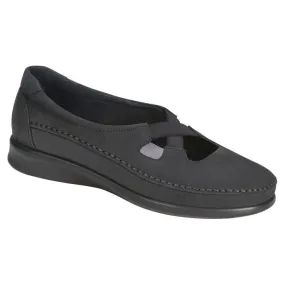 SAS Women's Crissy Slip On Loafer in Nero Wide