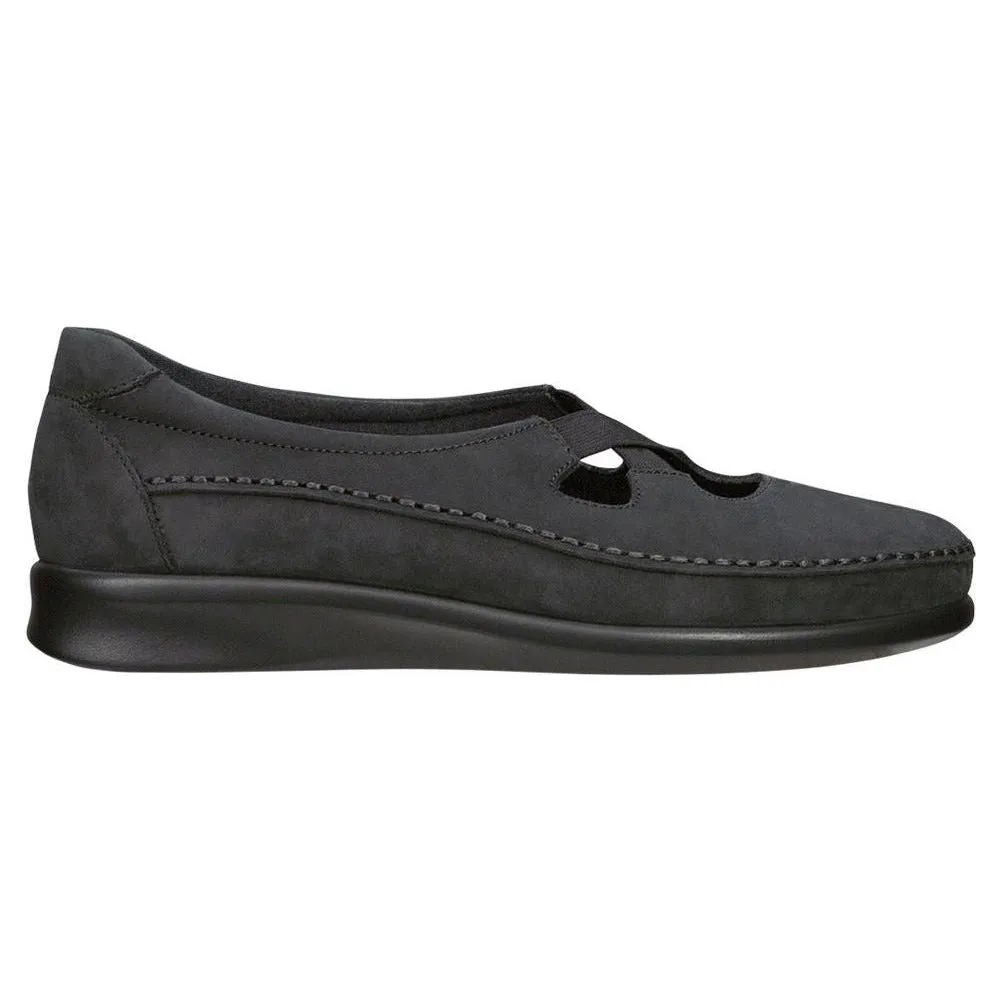 SAS Women's Crissy Slip On Loafer in Nero Wide