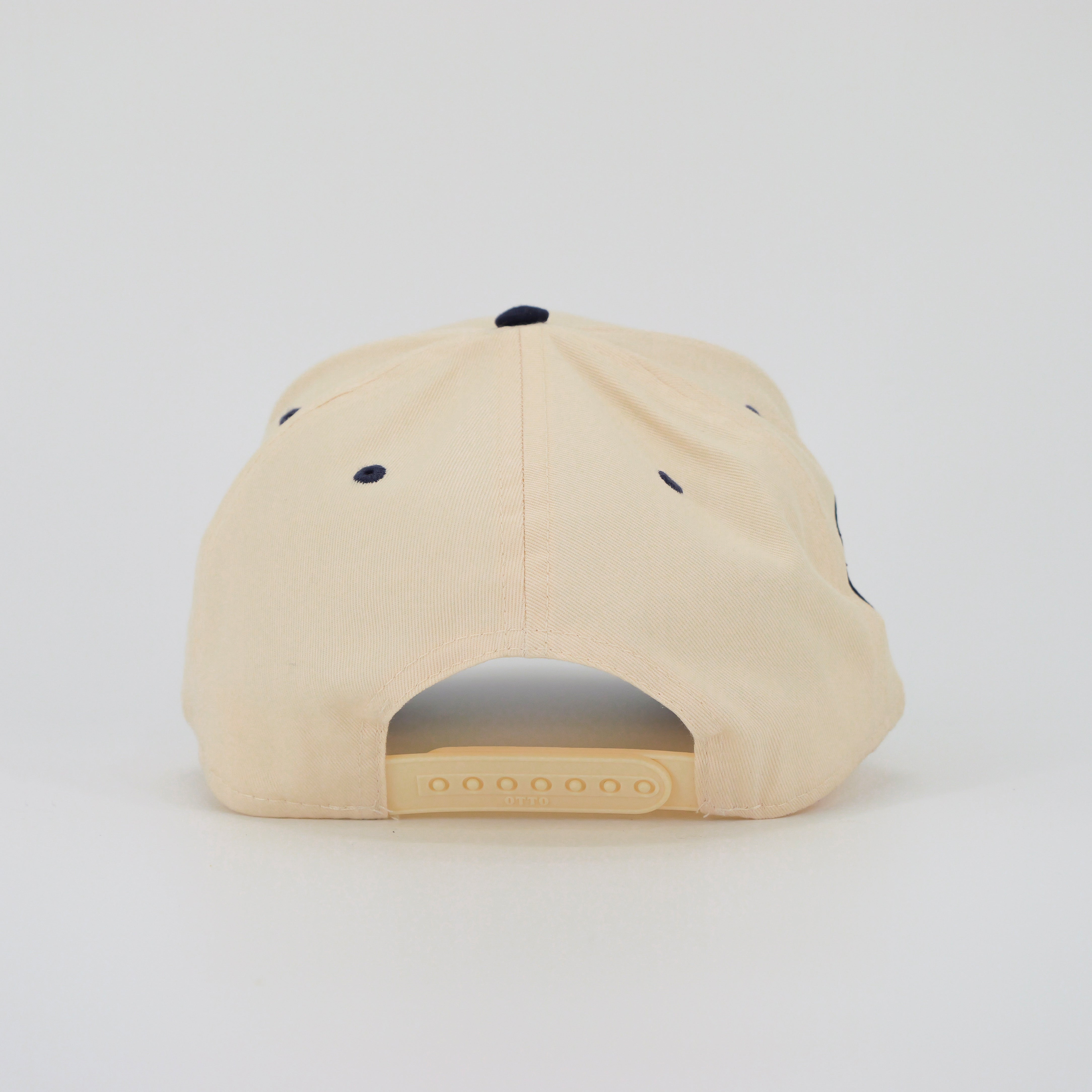 SCRIPT LOGO HAT CREAM/NAVY