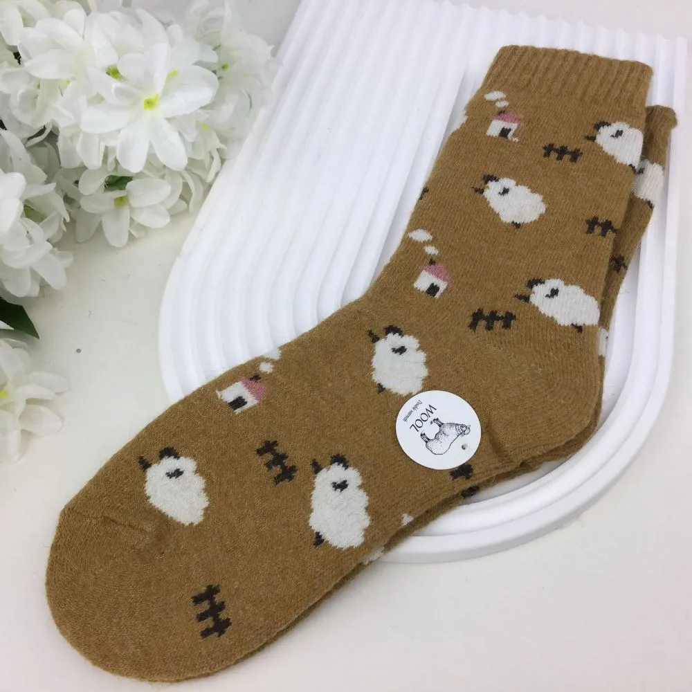 Sheep Print Wool Socks