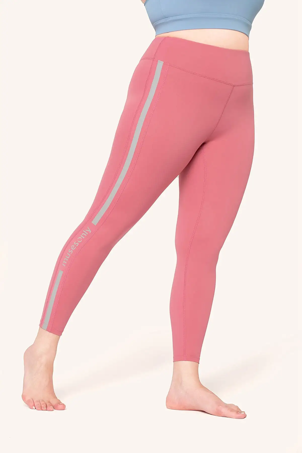 Side Logo Print Legging