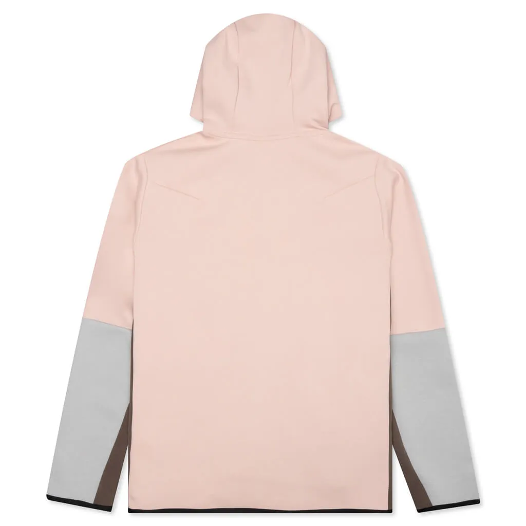 Sportswear Tech Fleece Full Zip Up Hoodie - Pink Oxford/DK Driftwood/Ironstone