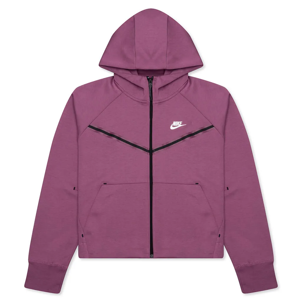 Sportswear Women's Tech Fleece Windrunner Full-Zip Hoodie - Light Bordeaux/White