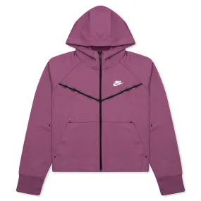 Sportswear Women's Tech Fleece Windrunner Full-Zip Hoodie - Light Bordeaux/White