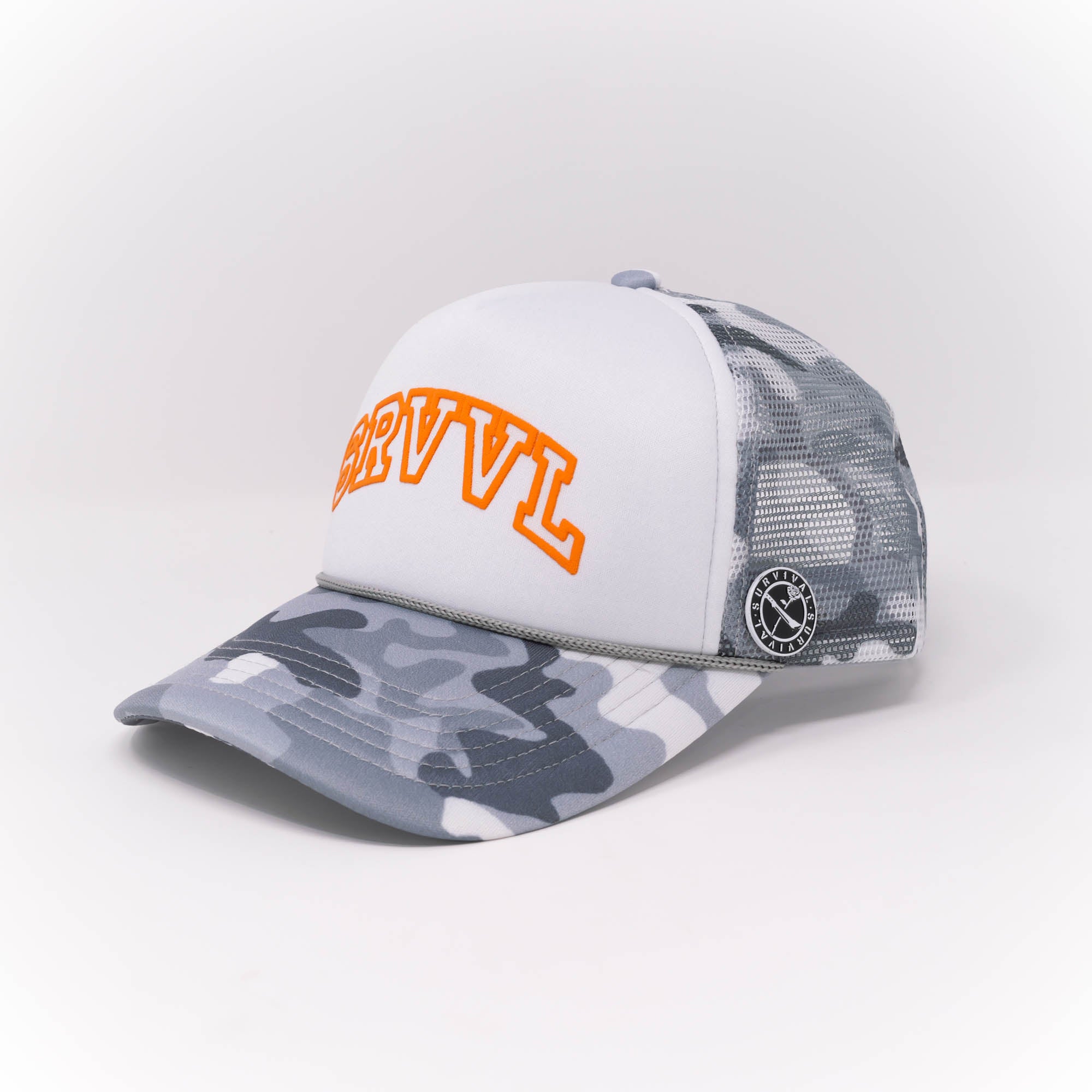 SRVVL TRUCKER HAT CAMO GREY