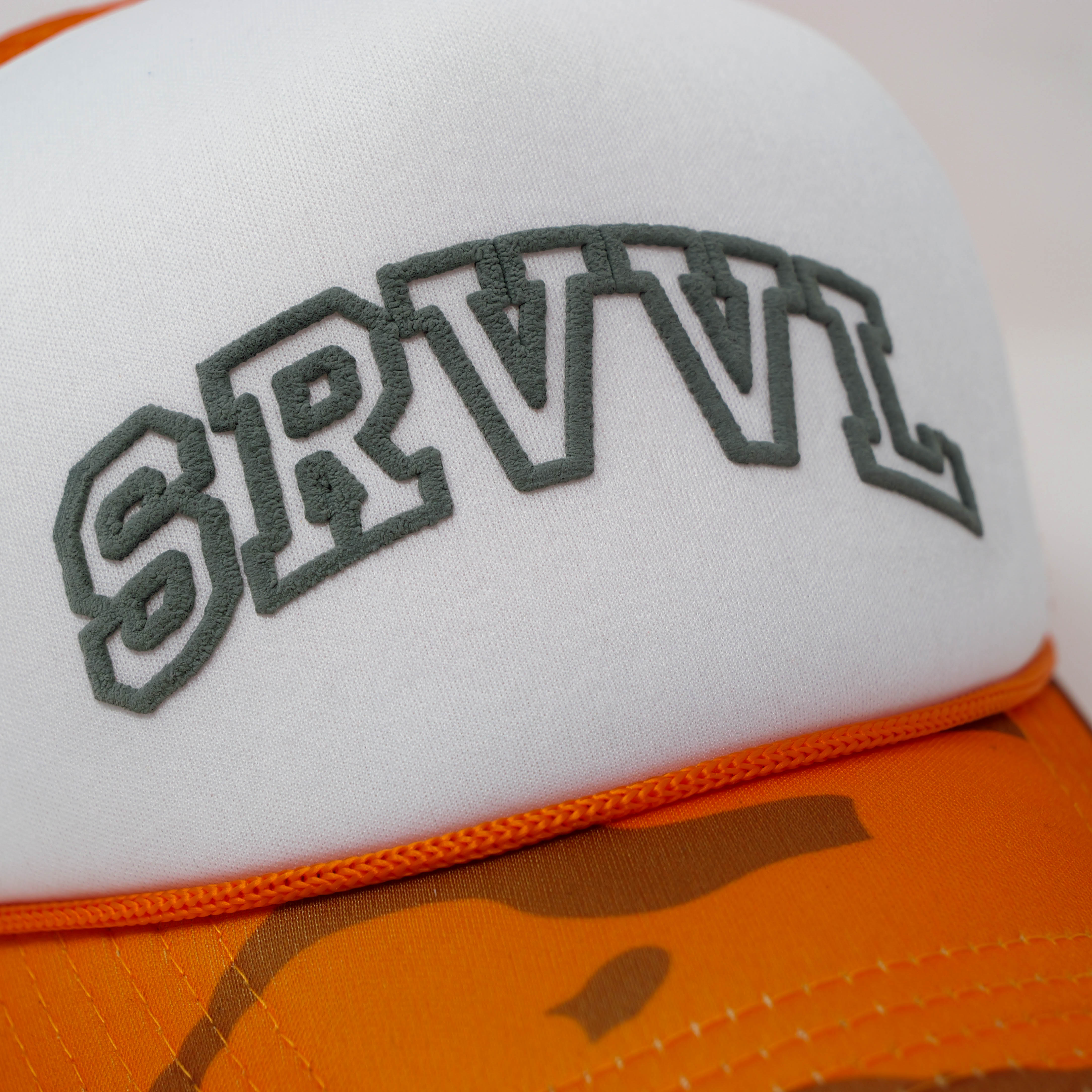 SRVVL TRUCKER HAT CAMO ORANGE