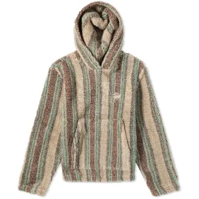 Stussy Stripe Sherpa HoodieTan