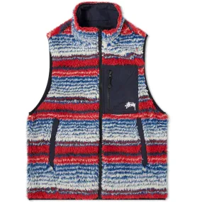 Stussy Striped Sherpa VestMulti