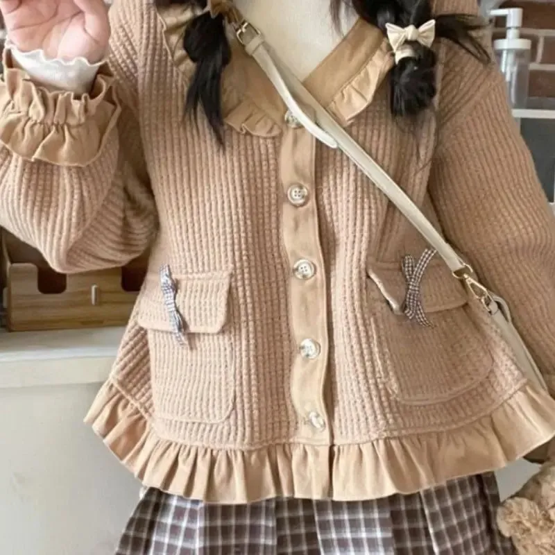 Sweet Lolita Collar Plaid Skirts Suit