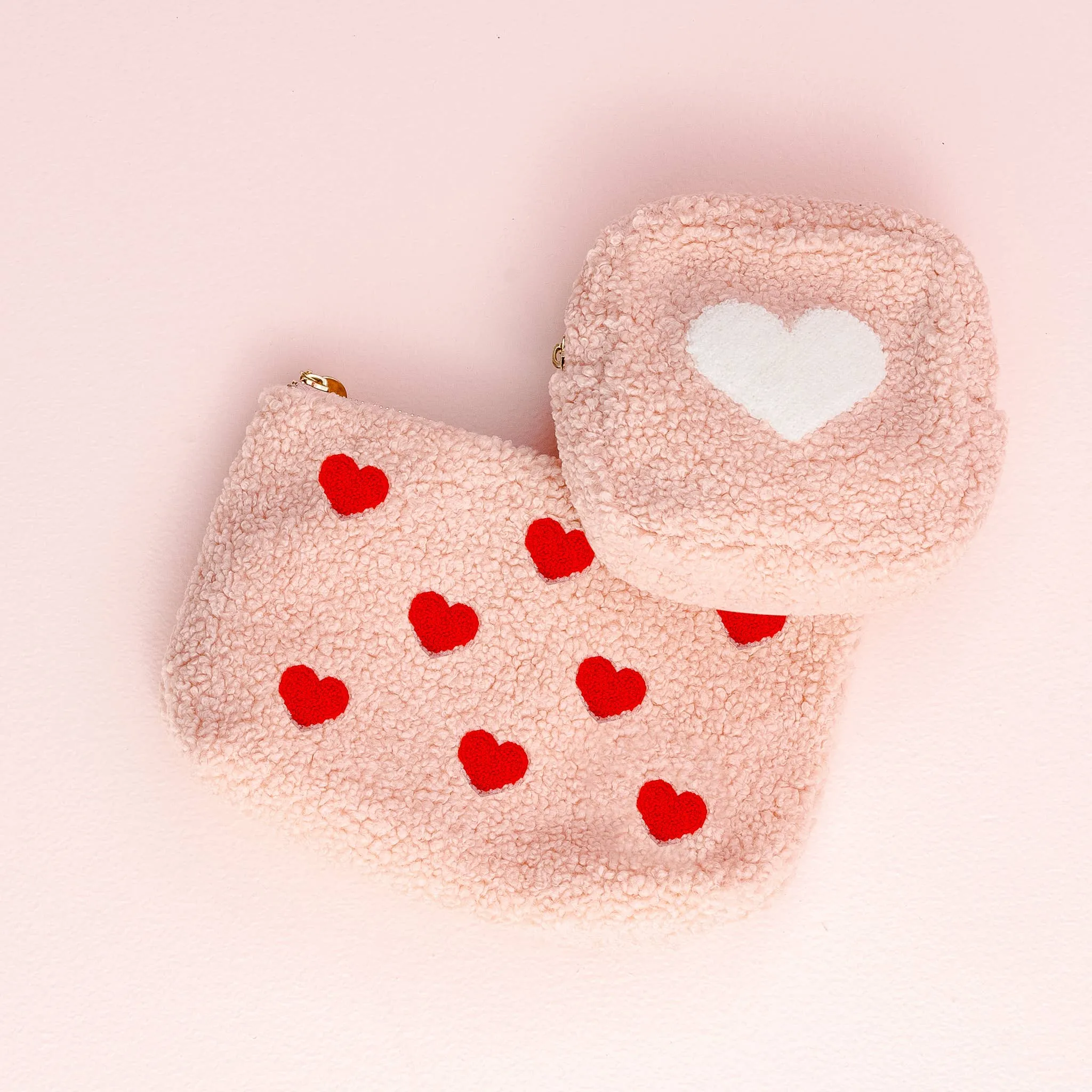 The Darling Effect - Pink Square Teddy Pouch - Heart