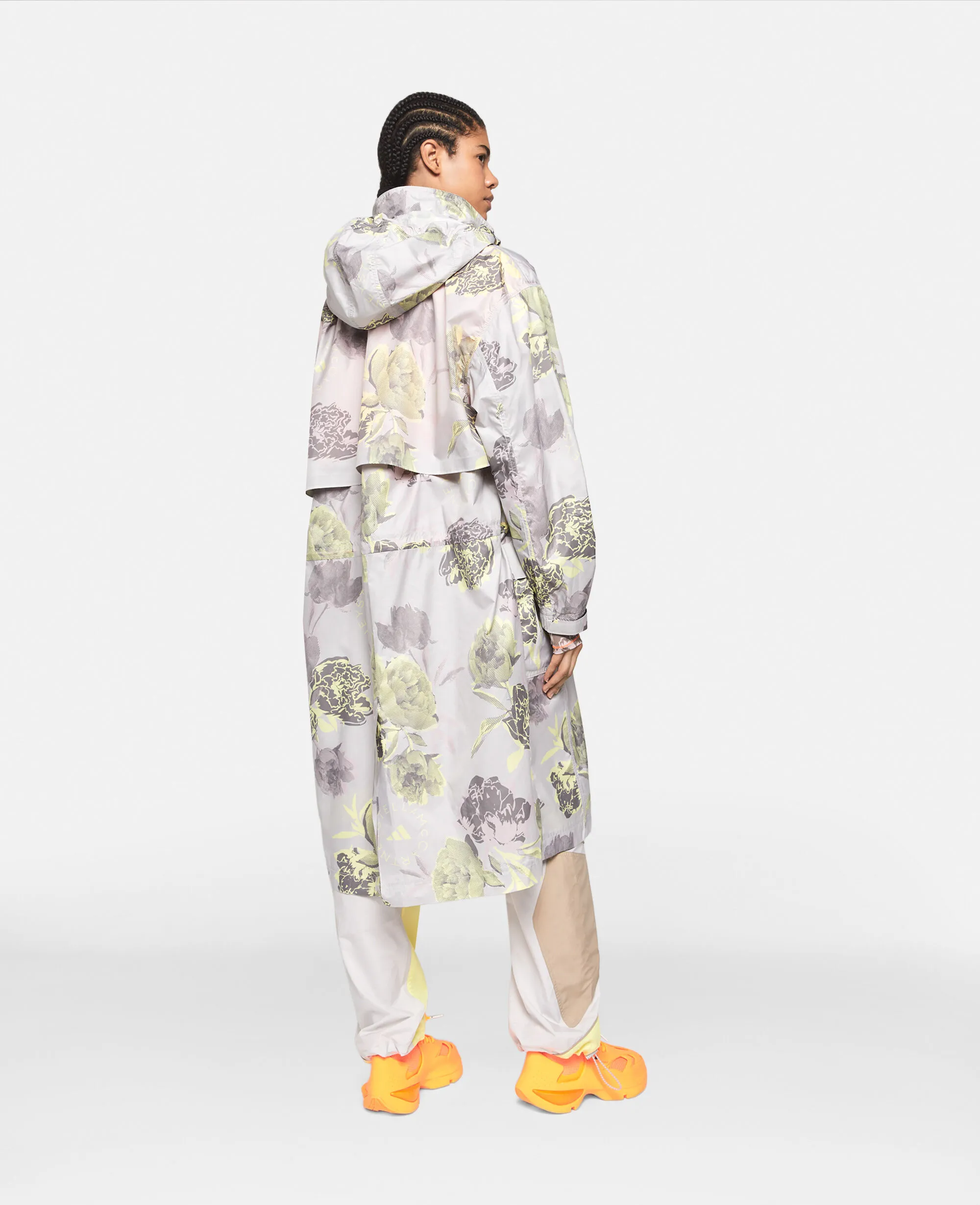 TrueCasuals Carnation Print Long Parka Coat