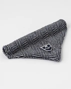 Tweed Dog Bandana - Navy Herringbone