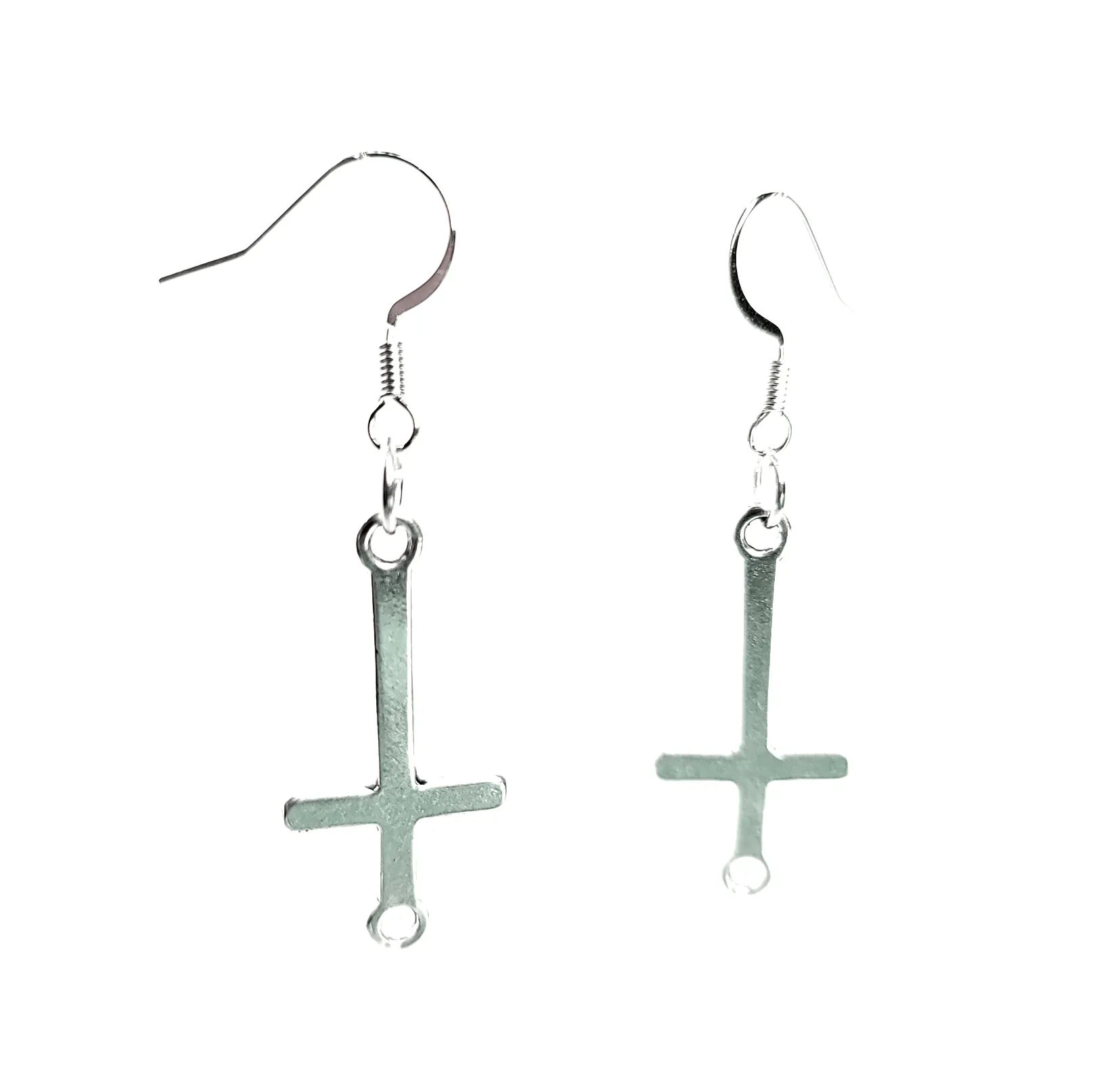 Upside Down Cross Earrings