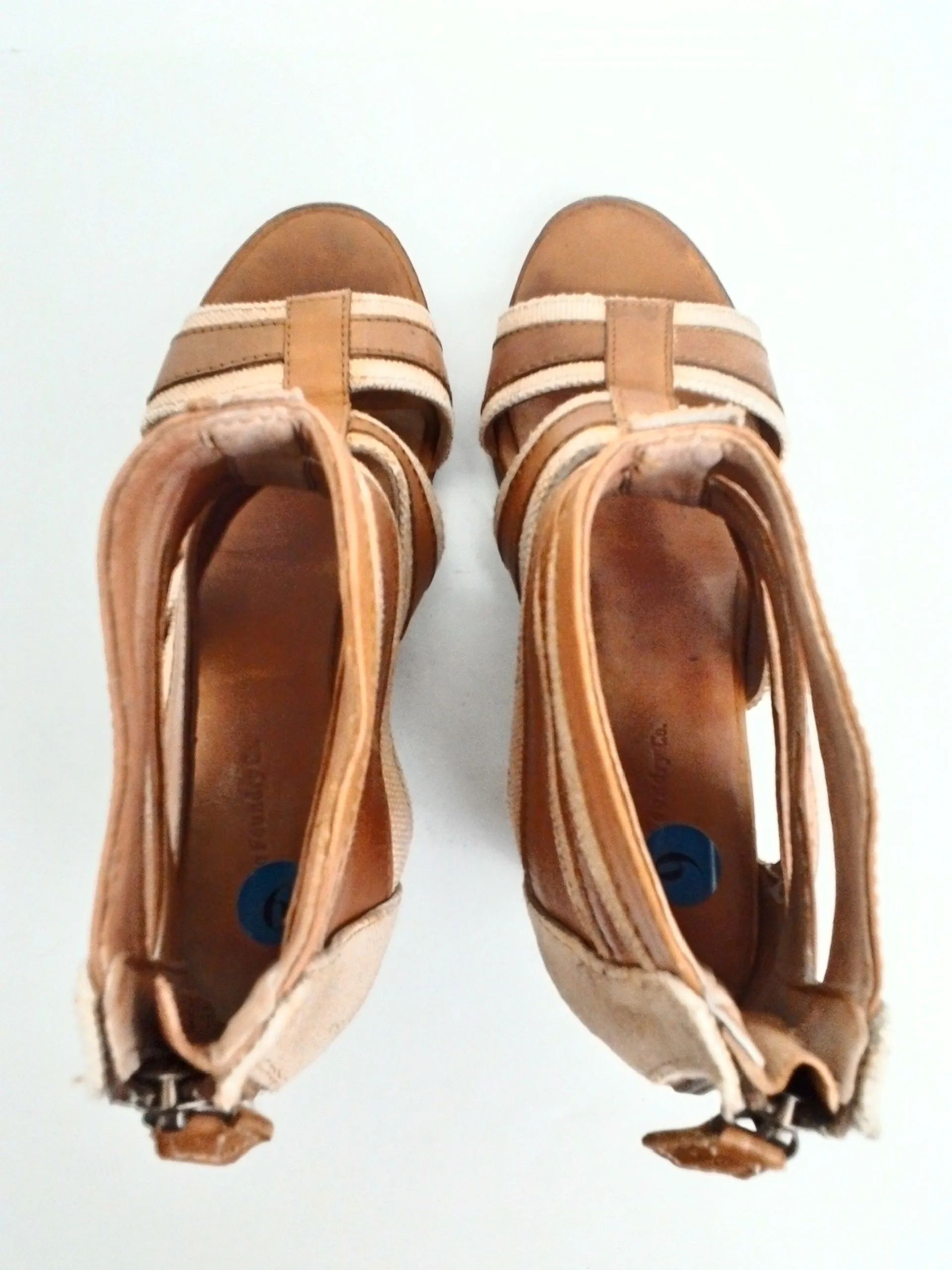 Vintage Foundry Co. Women's Brown Leather Sandals Size 9