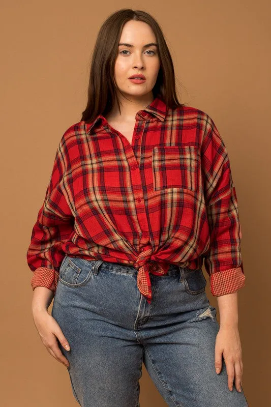 Vintage Plaid Button Down