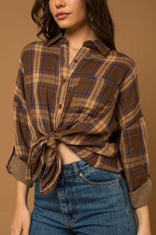 Vintage Plaid Button Down