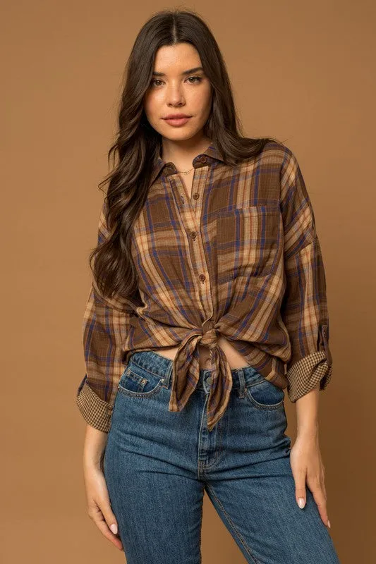 Vintage Plaid Button Down