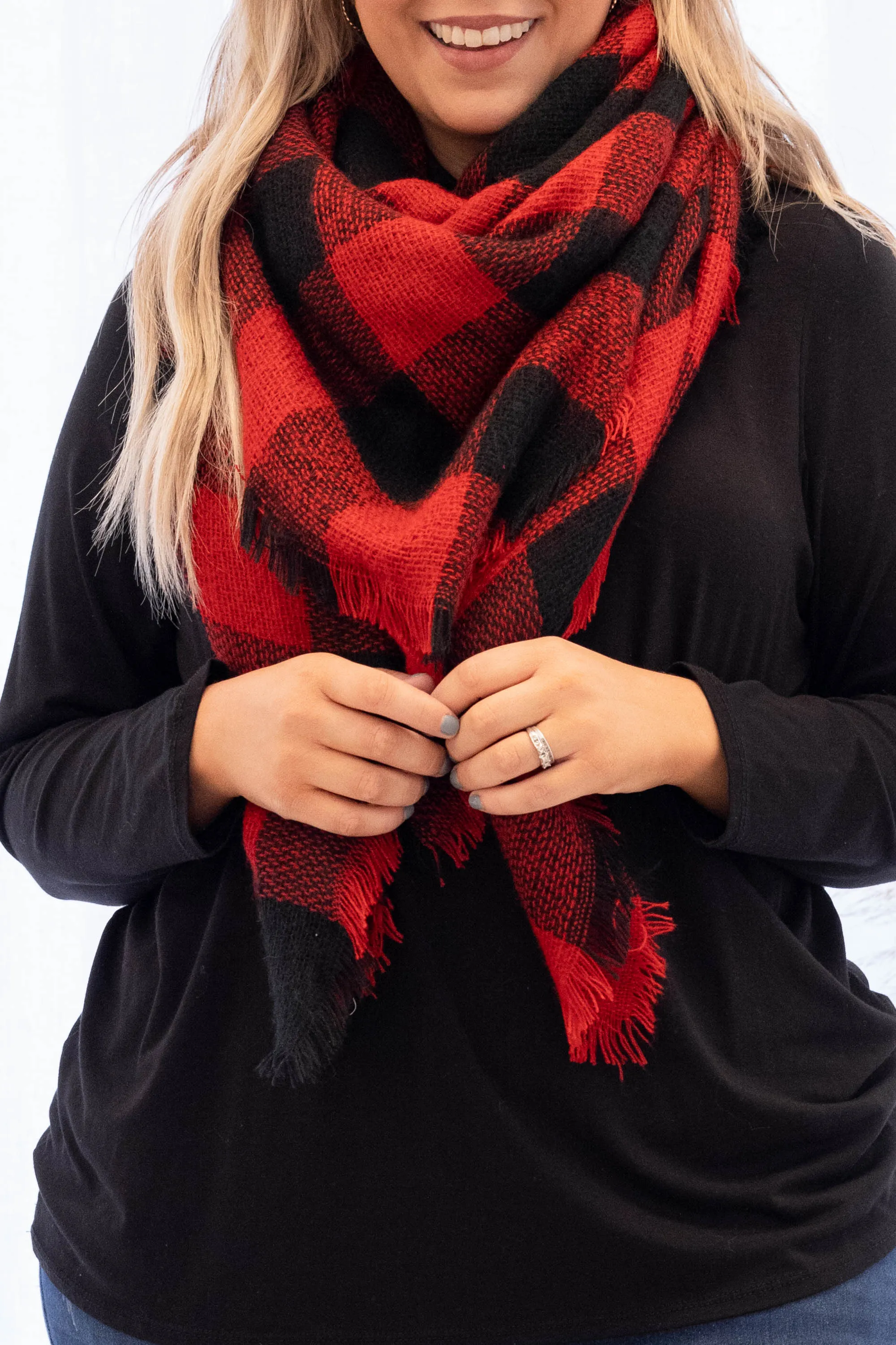 Welcome To Winter Scarf, Red-Black