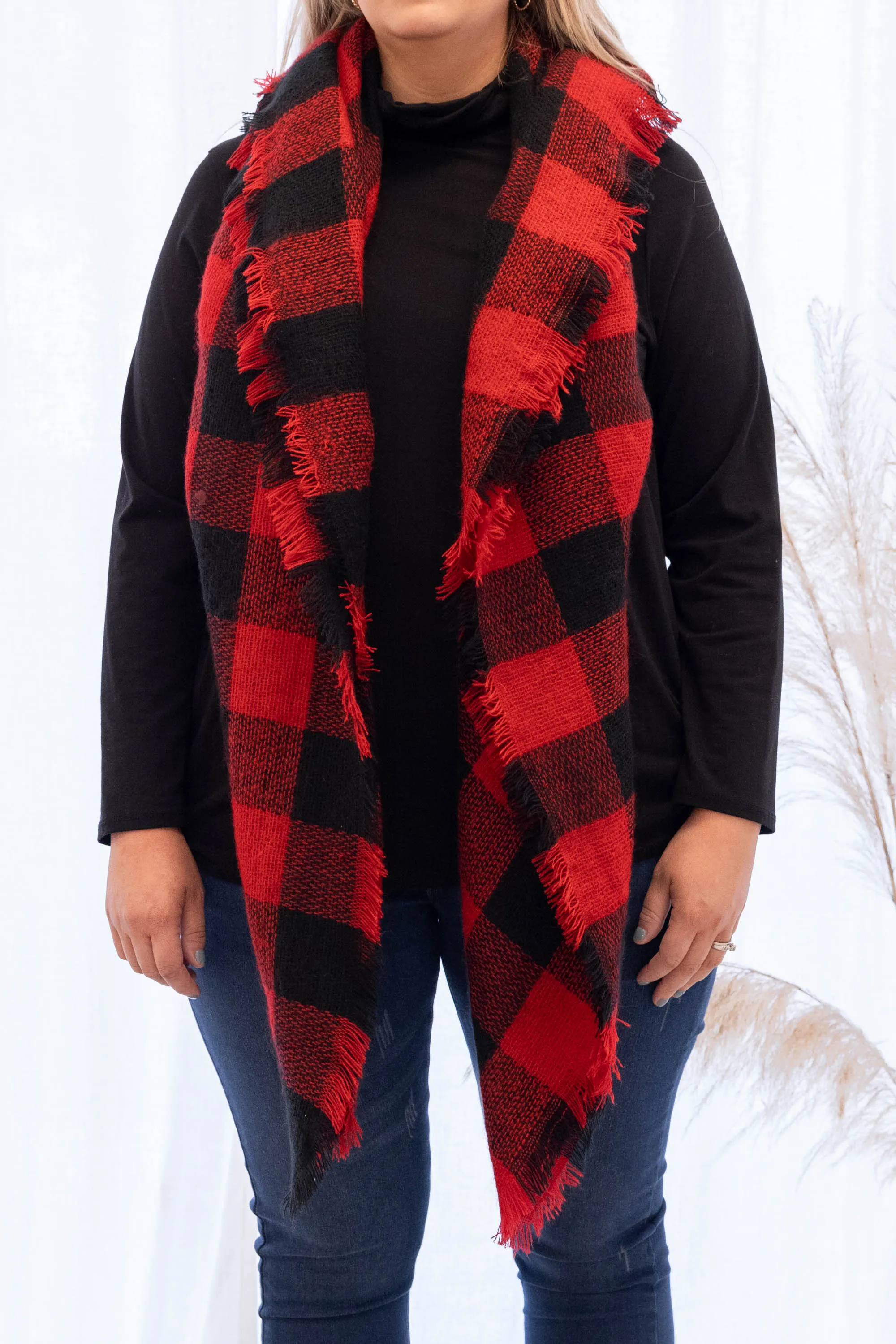 Welcome To Winter Scarf, Red-Black