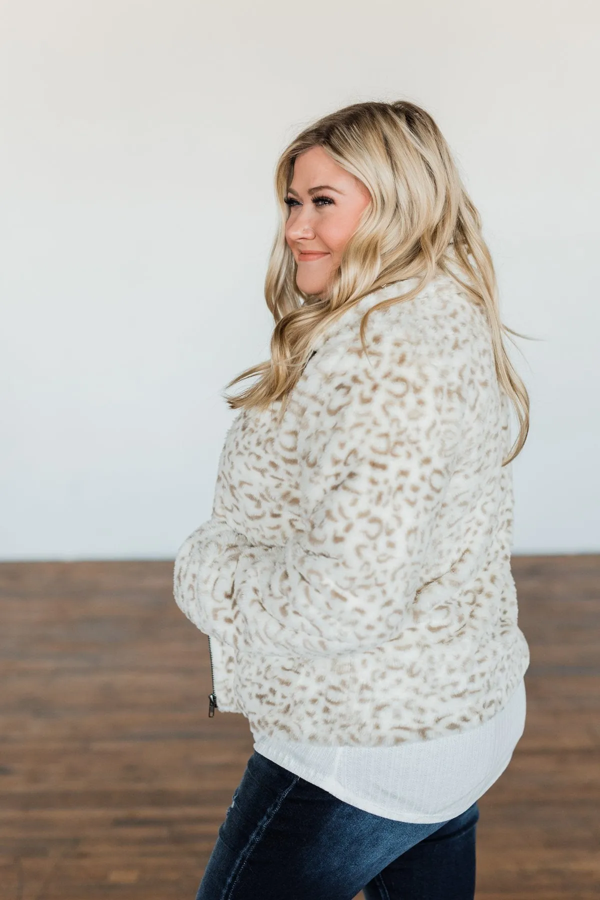 Wildly In Love Leopard Sherpa- Cream & Beige