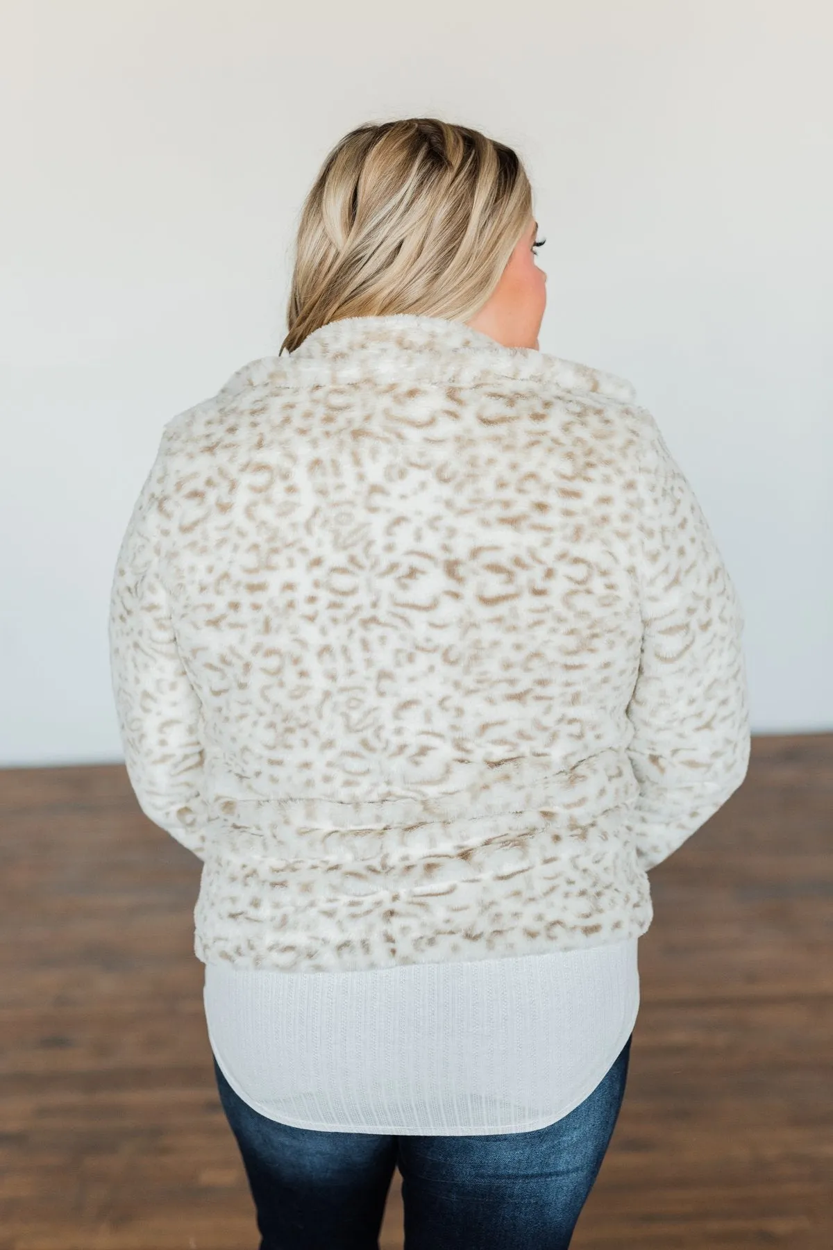 Wildly In Love Leopard Sherpa- Cream & Beige