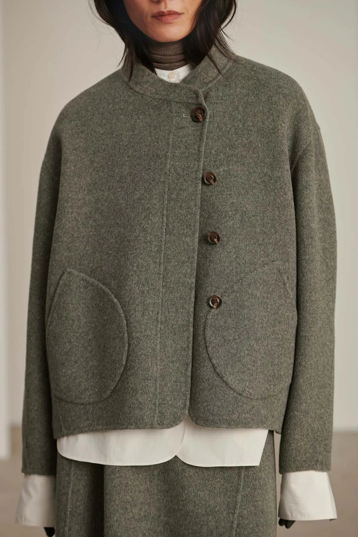 Windsor Coat - Light Grey Mottled