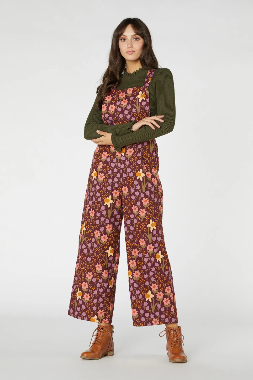 Winona Flower Overalls