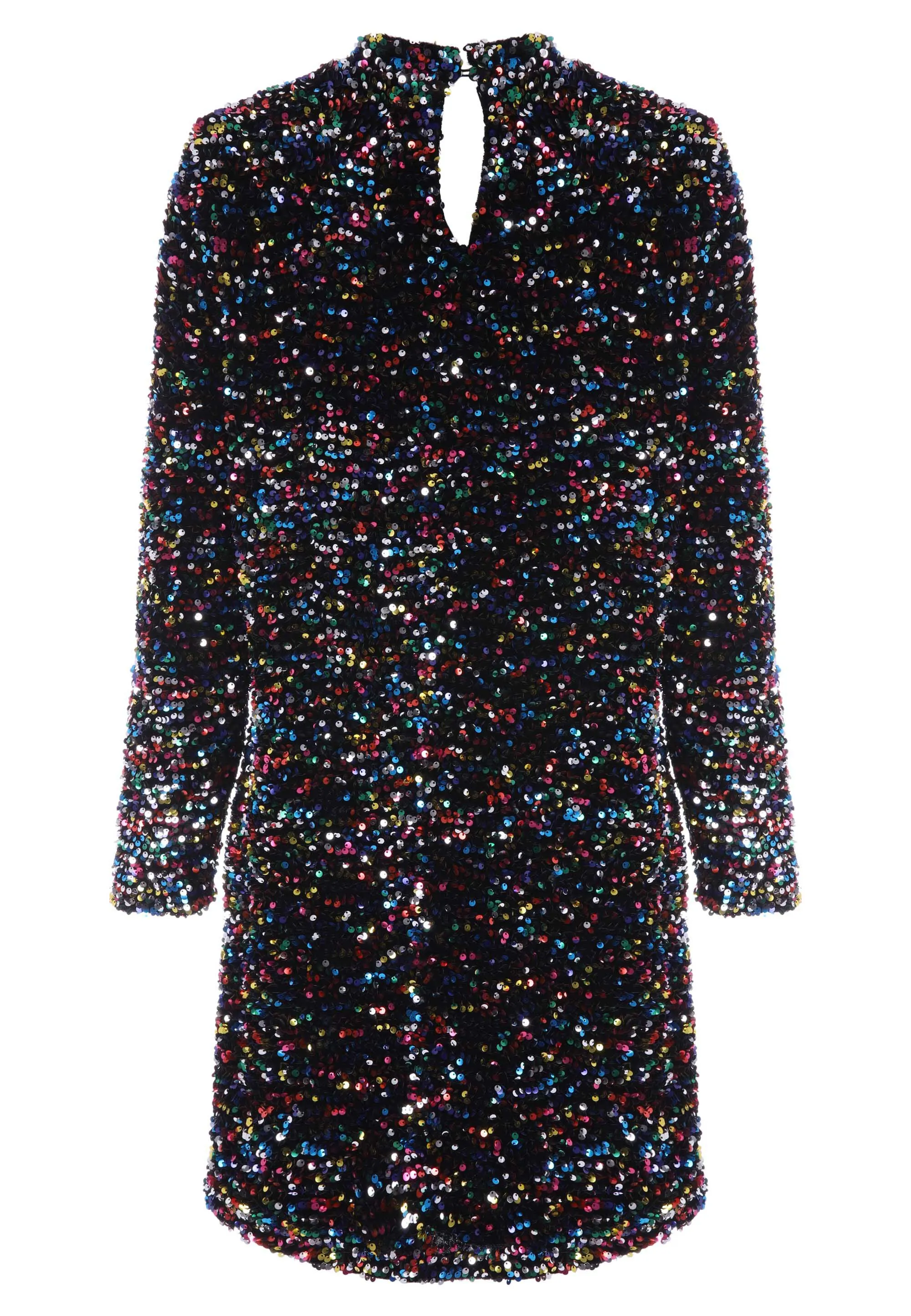 Womens Multicolour Sequin Shift Dress