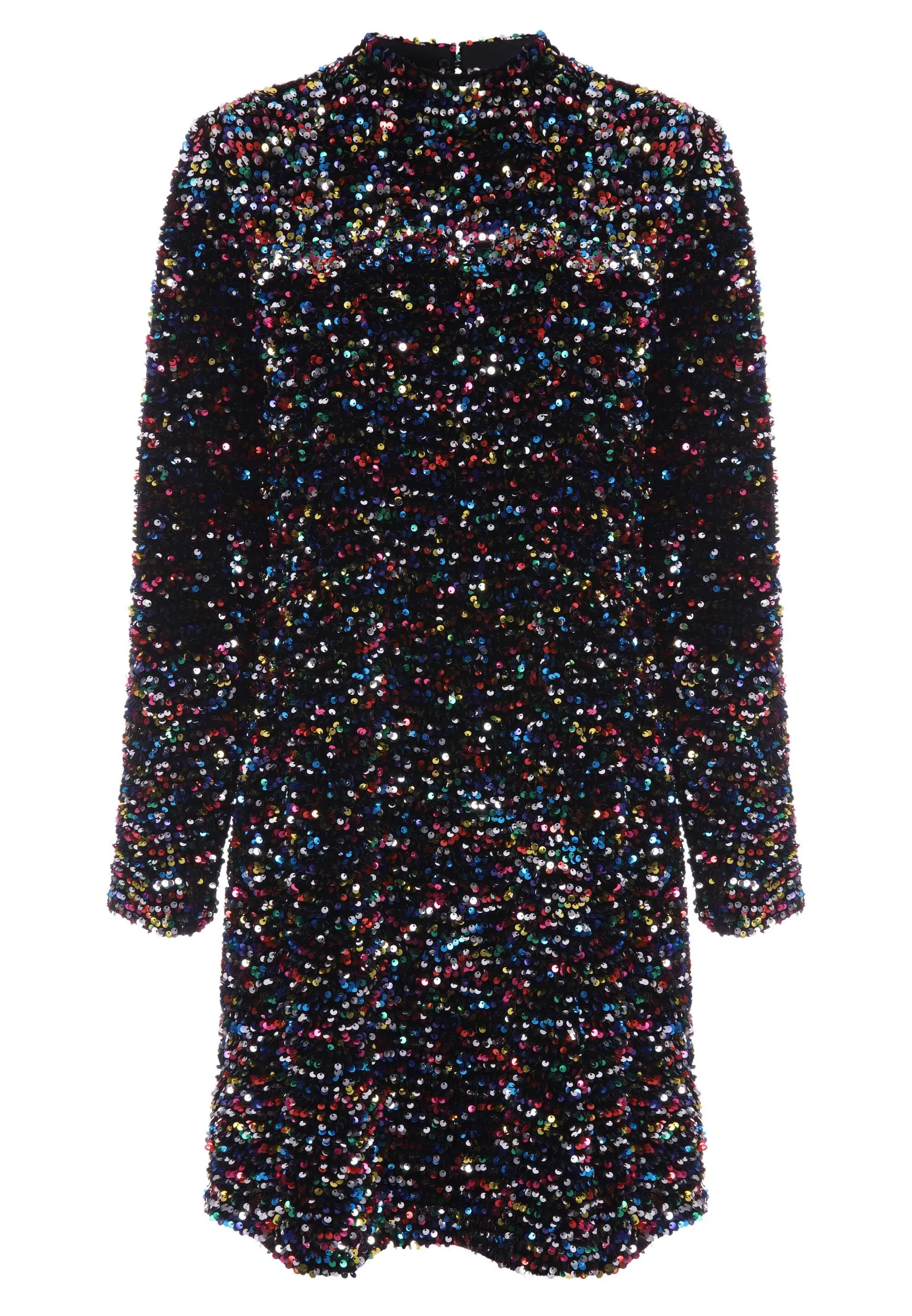 Womens Multicolour Sequin Shift Dress