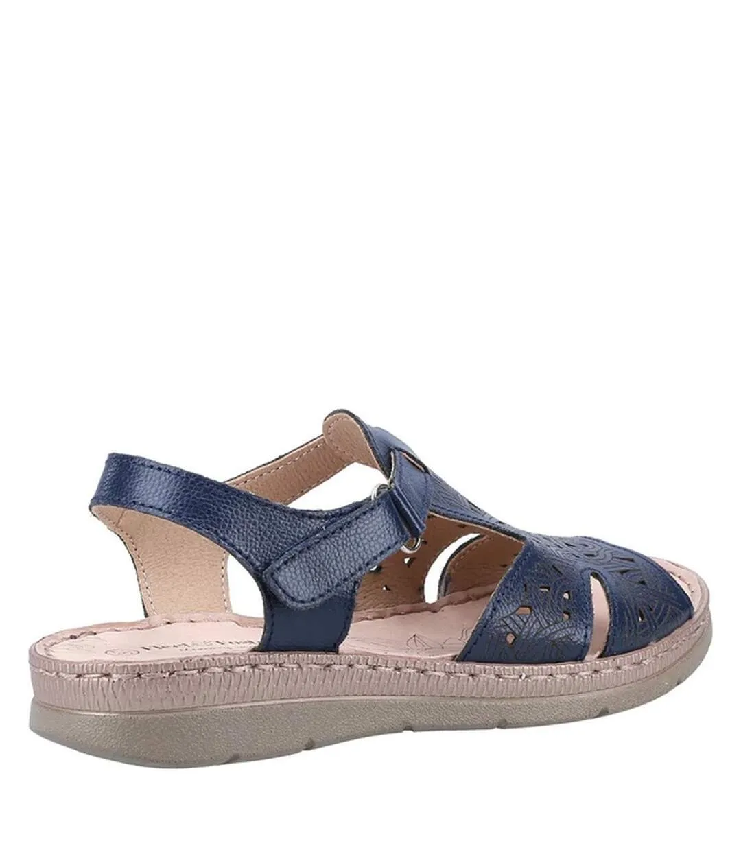 Womens/ladies ruth leather sandals navy Fleet & Foster