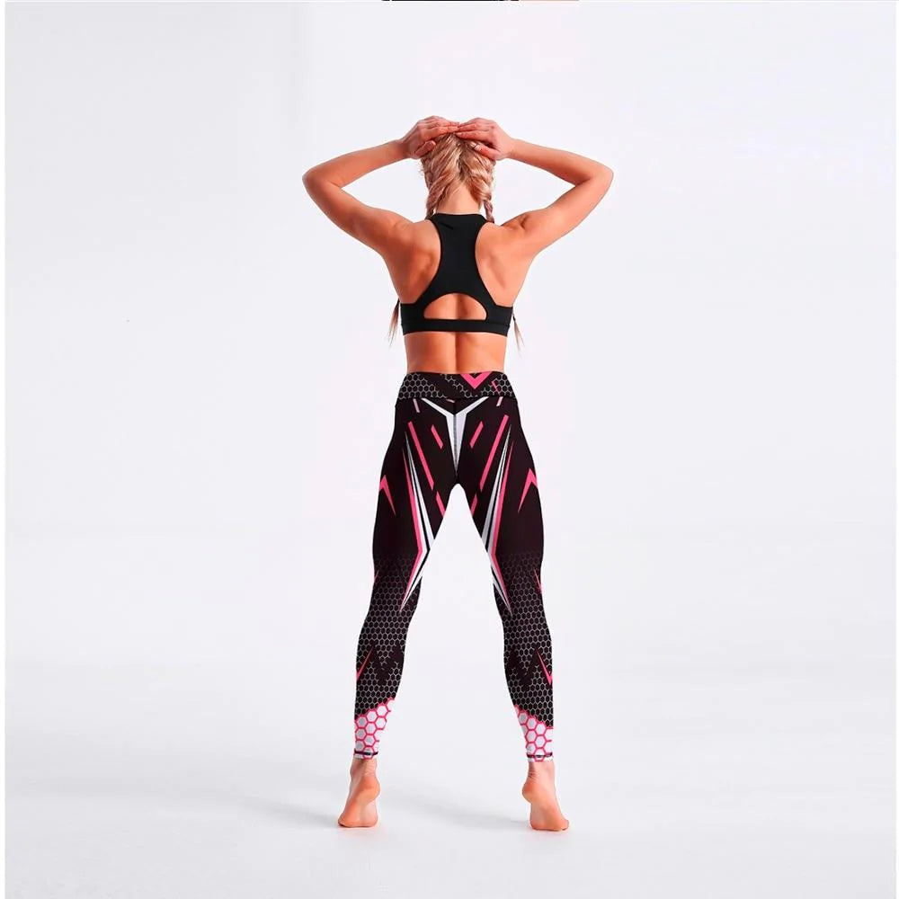 Workout Sports Elastic Force Breathable Fitness Leggings for Outdoor