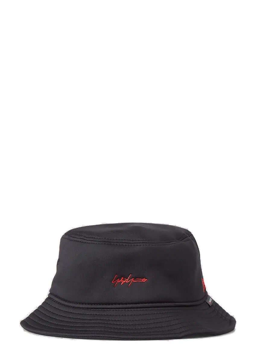 Yohji Yamamoto Logo Embroidered Narrow-Brim Bucket Hat